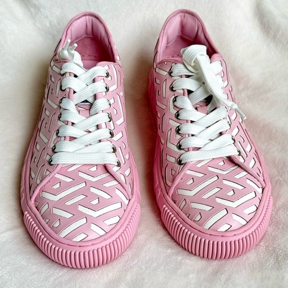 New! VERSACE Shoes, Size 41, Unisex, Versace Greca Lasercut Shoes in Pink - Picture 4 of 13